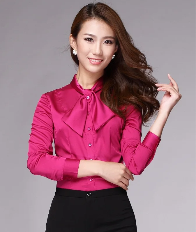 Chinese Women In Satin Blouse