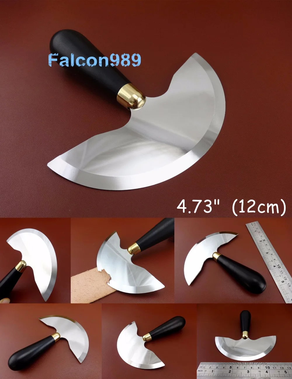 9 видов кожи ремесленный круглый точечной головкой Skive обрезки всех целей резак нож инструмент кромка биговки резец долото удар Skiver