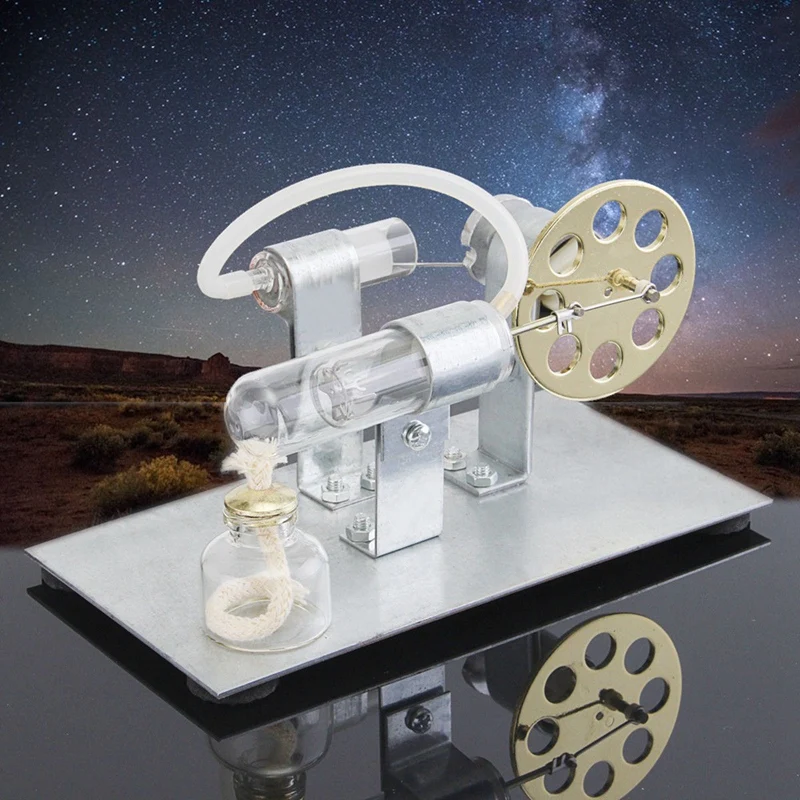 

Hot Air Stirling Engine Model Electric Generator Motor Physics Steam Power Toy