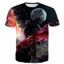 Männer Frauen Harajuku T-shirt Anime Tokyo Ghoul t shirts kunst Kaneki Drucke 3D t-shirt Hipster Hip Hop Tees Tops