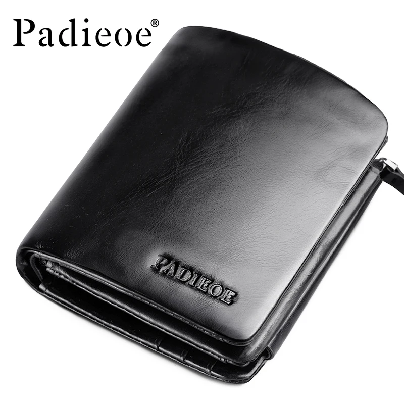 

Padieoe High Quality Men Cowhide Wallet Genuine Leather Brand Credit Card Wallet Large Capacity Men's Wallet Free Shipping