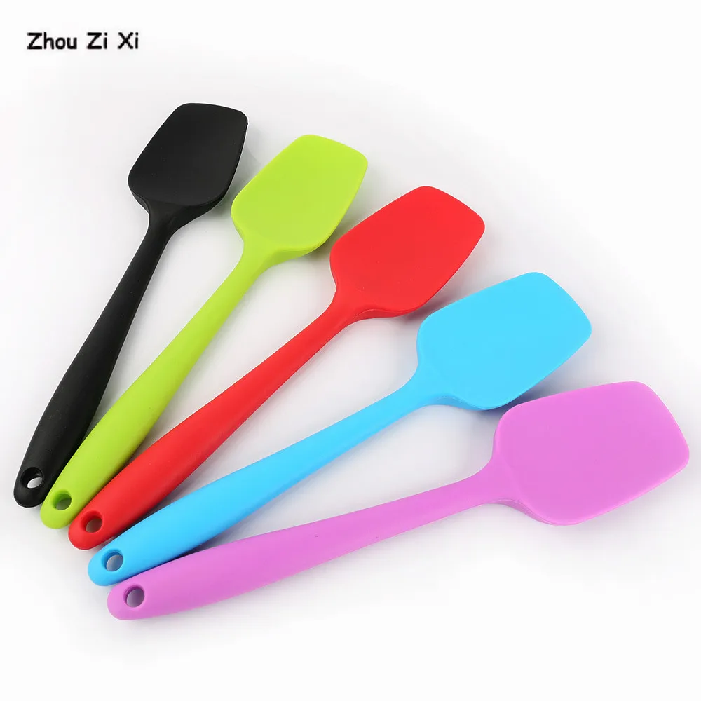 large size Super flexible integrated handle silicone scraper Ice cream