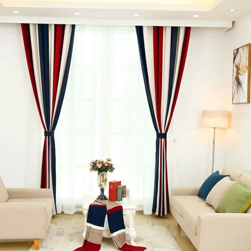 

Europe Style Blackout Curtains for Living Room Bedroom 3 Colors Window Curtains and Tulle Blinds Custom 1*2.6m 2*2.6m Curtains