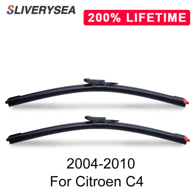 SLIVERYSEA заменить стеклоочистителя для Citroen C4 2004 2005 2006 2007 2008 2009 2010 стеклоочиститель авто аксессуары