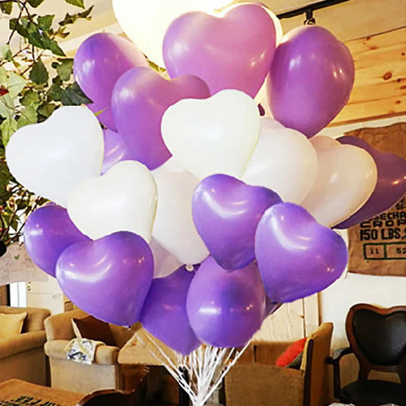 10pcs Heart Shaped Balloon 2 2g Wedding Brithday Love Marriage Party 10pcs Heart Shaped Balloon 2 2g Wedding Brithday Love Marriage Party Room Decorate Birthday Red Purple Pink White In Ballons Accessories From Home