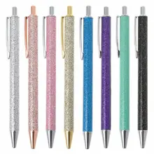 1 шт. 1,0 мм Роскошная блестящая металлическая шариковая ручка, блестящие масляные ручки, офисные канцелярские принадлежности, пишущие инструменты для школьников, поставщиков