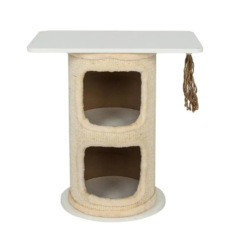 

Double Tree Holes Cat Tree Sisal Barrel Cat Tower Cats Climbing Frame