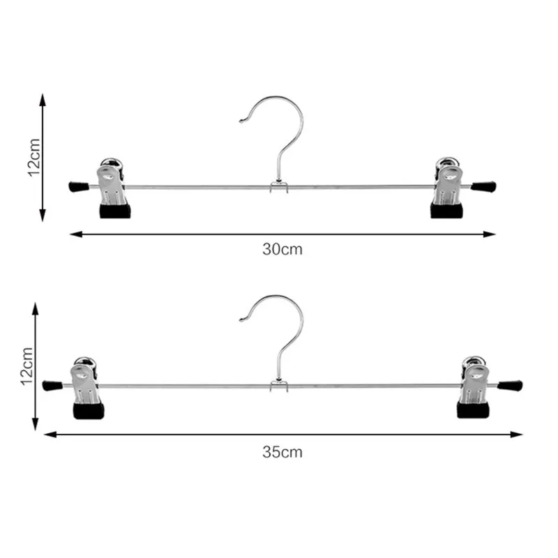 10 шт широкие металлические детские вешалки для одежды Вешалки для одежды сушильные стойки регулируемые для брюк юбки с зажимами XNC