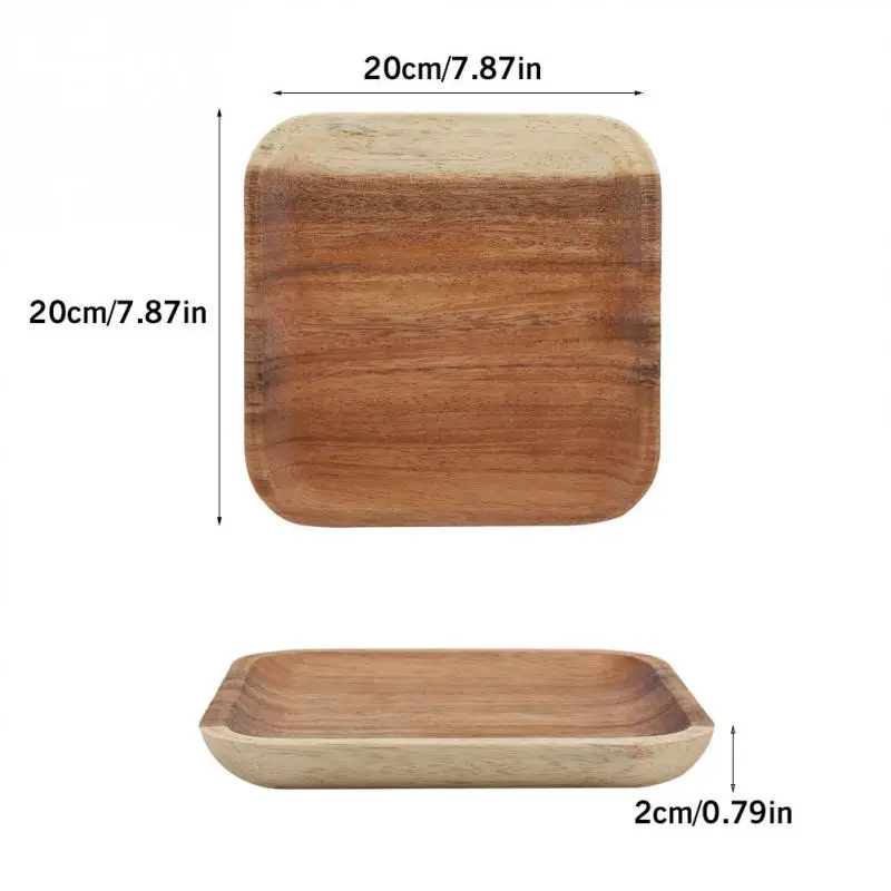 Деревянный поднос для суши квадратный суши-посуда для дома ресторан Еда закуски сервировочное блюдо - Цвет: 16.5x16.5cm