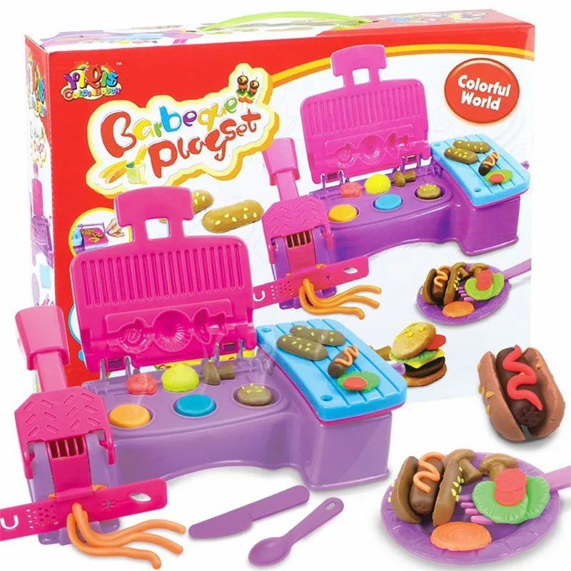 Barbecue Series Color Clay Mud Tool Kit Mould font b Toys b font Plasticine Mold Suit