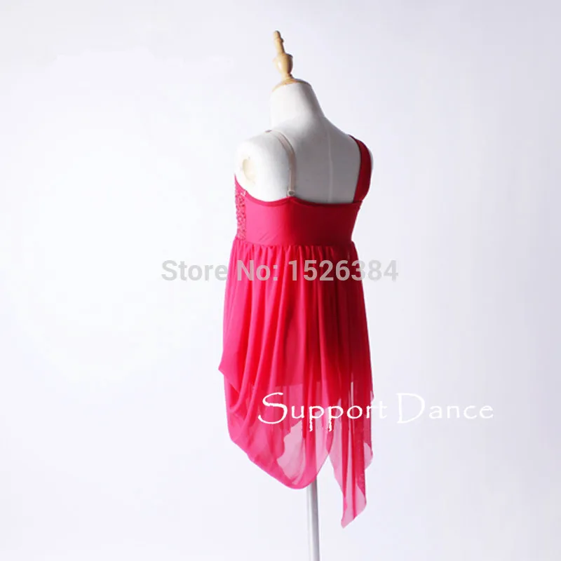 Для девочек Для женщин блесток шифон Латинской платье с стандартная юбка для детей и взрослых красный современный танец костюм C132