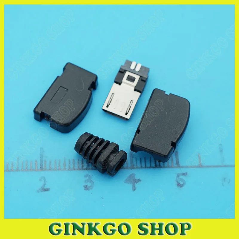 US $89.99 1000setslot 4 in 1 90 Degree Soldering Type MICRO USB 5P Male Plug Connectors DIY Accessories