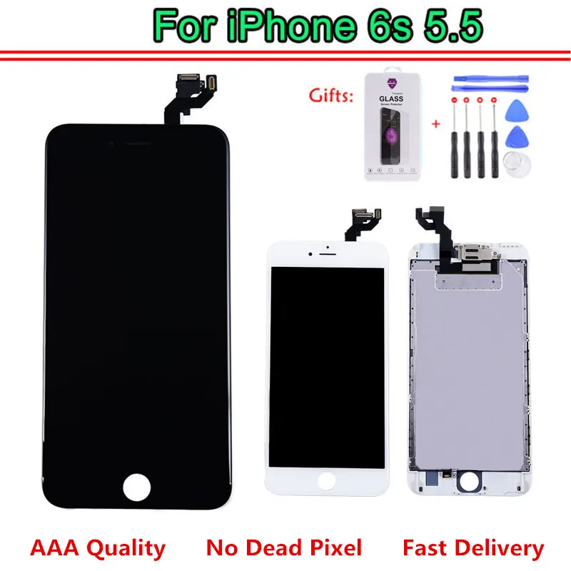 

AAA No Dead Pixel For iPhone 6S plus LCD Full Assembly With Camera Speaker Touch Screen Display Replacement Completed with Tools