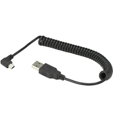 40 СМ USB 2.0 Мужчина к MINI USB 2.0 Мужчина 90 Градусов Угол Выдвижной Данных Кабель Для Зарядки