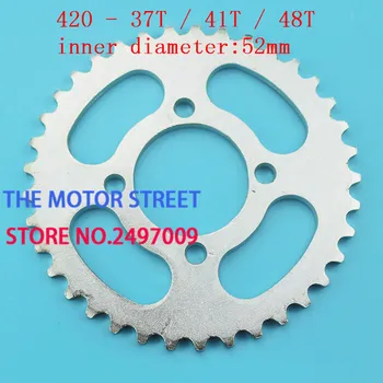 

420-37t/41t/48t 52mm 37/41/48 tooth Rear Chain Sprocket fit ATV Quad Pit Dirt Bike Buggy Go Kart Motorcycle Motor