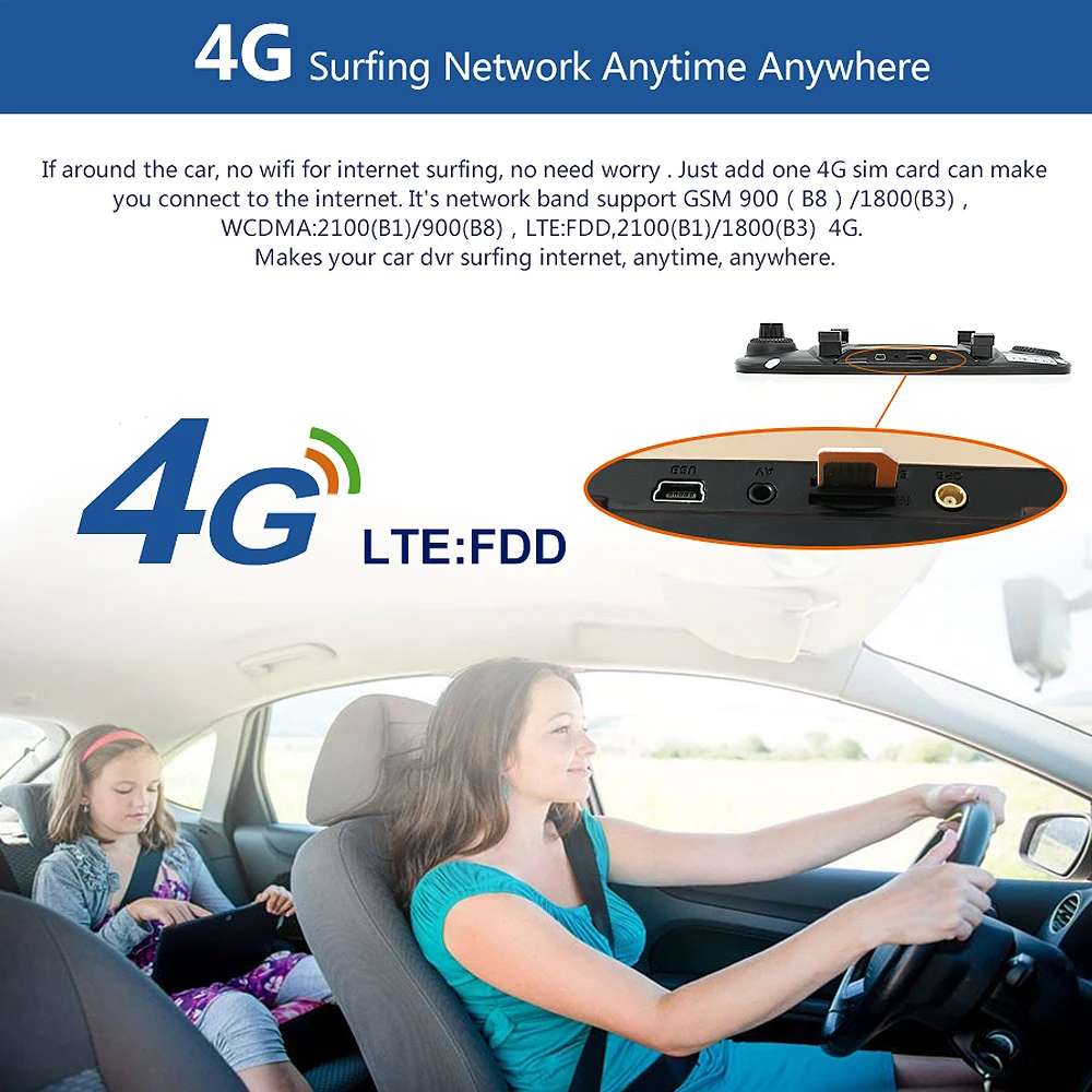 AWESAFE 4 г зеркало видеорегистратор Android 7 &quotTouch Remote Monitor Зеркало заднего вида gps Navi FHD