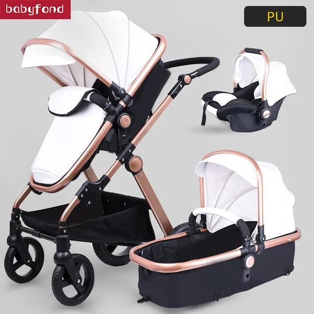 $US $271.32  3 in 1 baby strollers and sleeping basket newborn 2 in 1 baby stroller Europe baby pram one parcel 