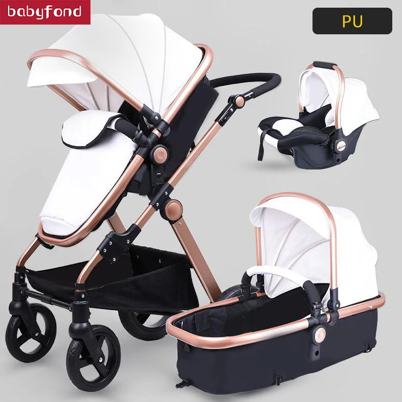  Fast ship  Stroller high landscape can sit reclining aluminum stroller foldable high quality 4-in-1