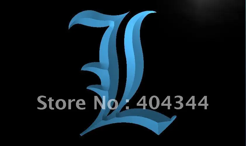 

LC174- Death Note Notebook Cosplay L LED Neon Light Sign
