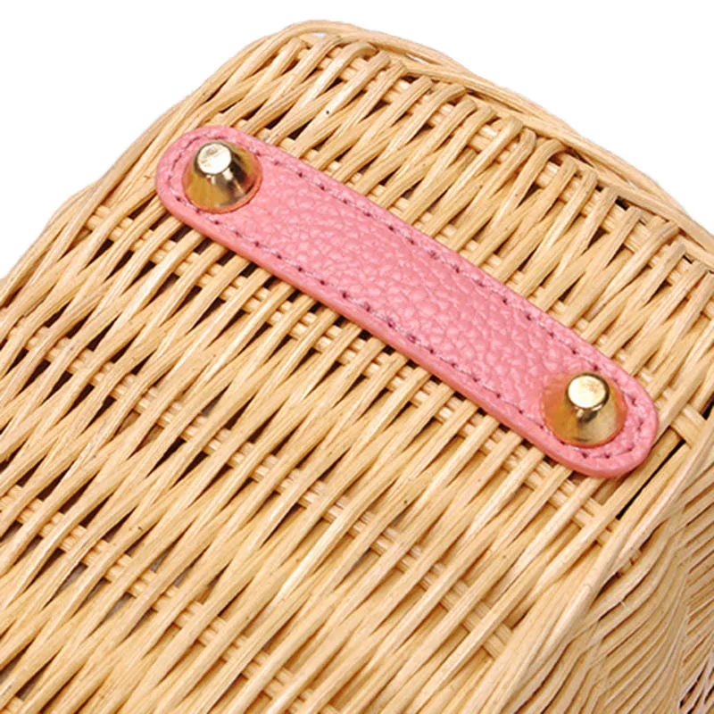 New Women Fahsion Straw Rattan Bag INS Popular Female Handmade Knitting Handbag Lady Weave Travel Shoulder Bag Braid Tote SS3419 (5)