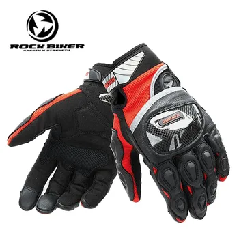 

2018 New Summer Motorycle gloves Carbon fiber motorbike glove made of Sheepskin Non-slip Wear-resistant Breathable Touch screen