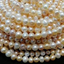 5 шт. пресноводный жемчуг Белый Розовый Фиолетовый 5-6 мм округлый FPPJ бусины природа свободные бусины для DIY ювелирных изделий