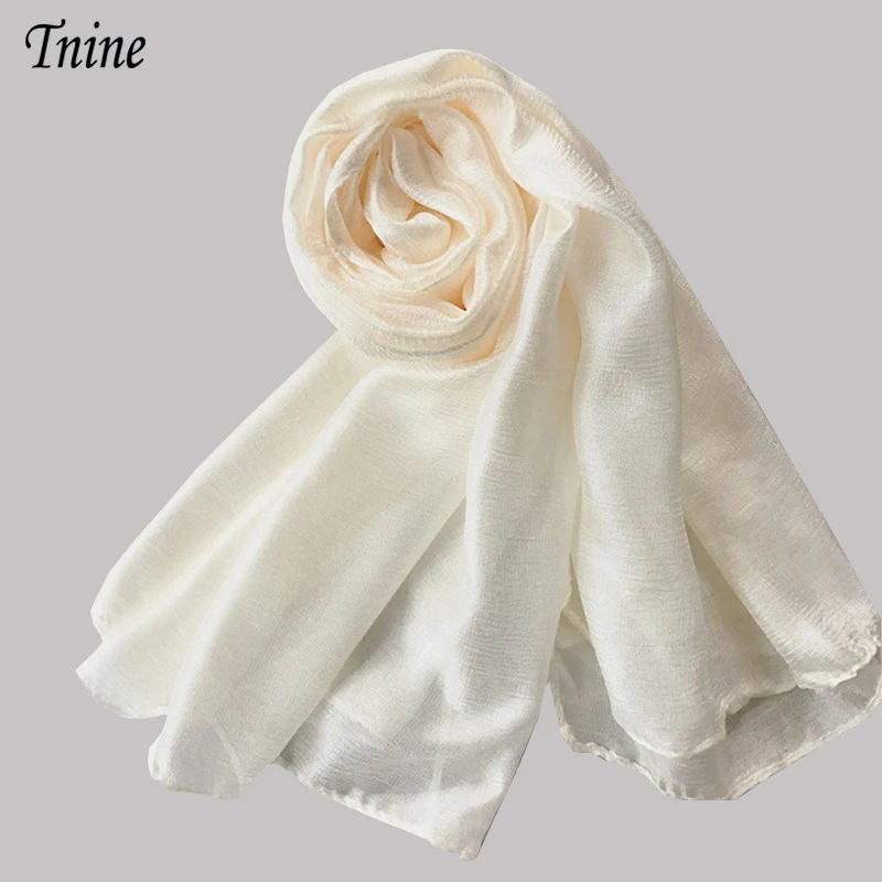 Sjaals Zomer шелковый шарф женский голландский льняной Шелковый платок летний платок Женская Белая Шаль пляжные шарфы хиджаб