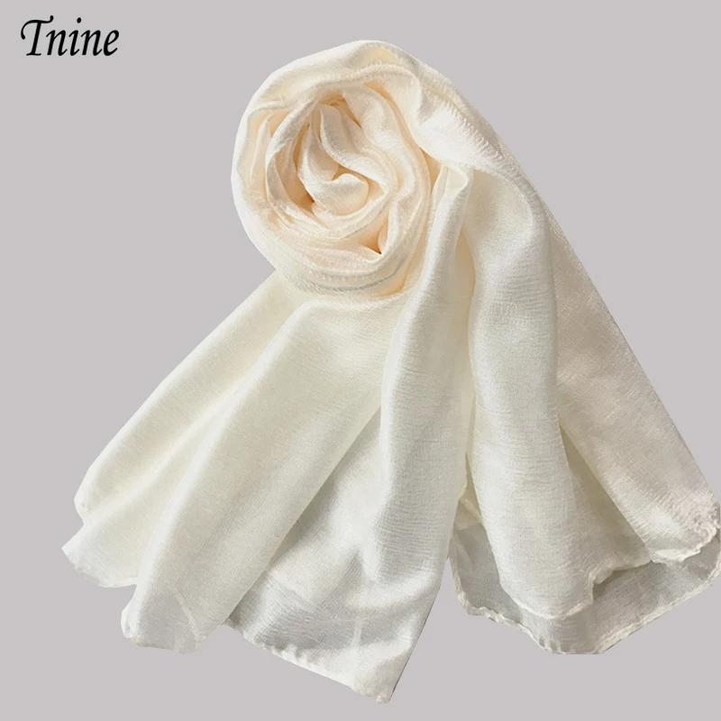 

Sjaals Zomer 2019 Silk Scarf Women Netherlands Linen Silk Head Scarves Shawl Summer Foulard Femme White Shawl Beach Scarfs Hijab