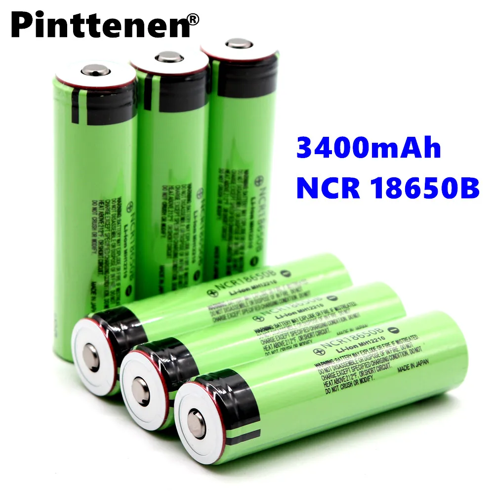 Новый оригинальный 18650 аккумулятор 3 7 v 3400 mah литий ионный NCR18650B с острым (без PCB) для