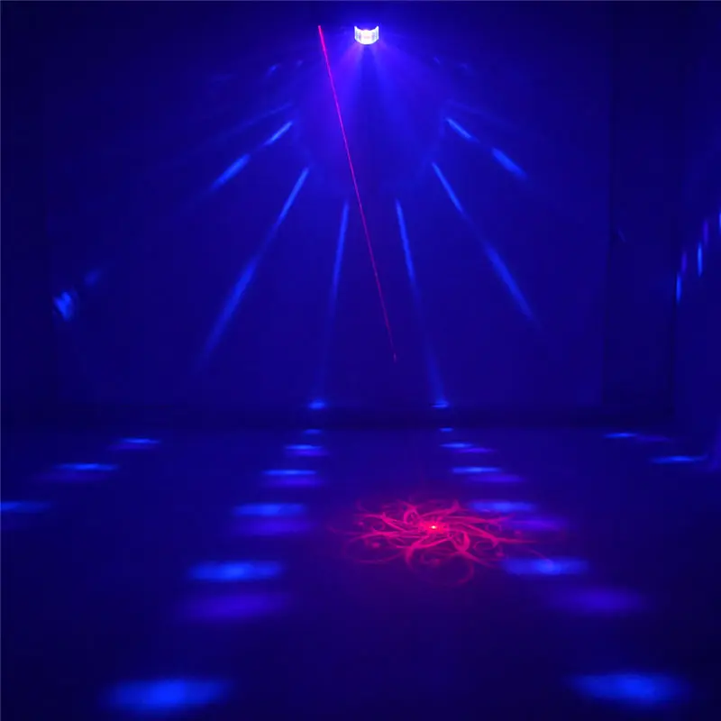 AUCD 4в1 RG Лазерный гобо микс стробоскоп Par лампа DMX RGBW светодиодный хрустальный шар DJ вечерние шоу вращающиеся узоры проектор сценические огни X132
