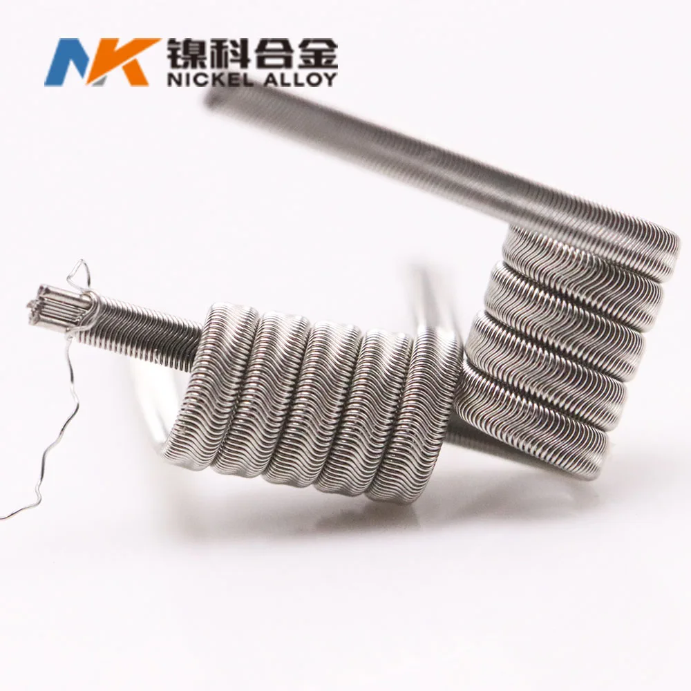 

2Pcs Handmade Ni80 Premade Fused Ribbon Alien Clapton Coils Framed Staggered coils Good Flavor