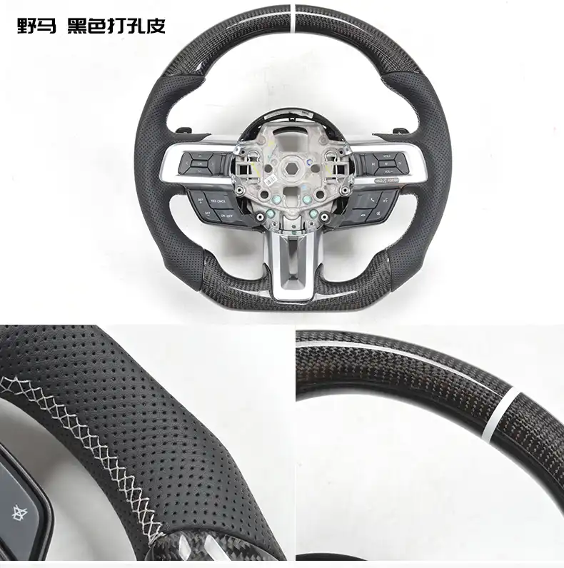 Carbon Fiber Steering Wheel For Ford Mustang S550 EcoBoost 5.0 GT