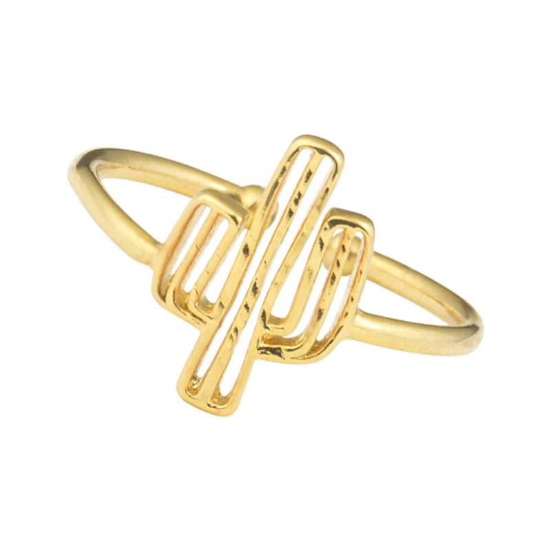 

Adjustable Cacti Tree Anels Gold Color Cactus Rings For Women Anillo Hombre Wedding Bands Party Jewelry 2019