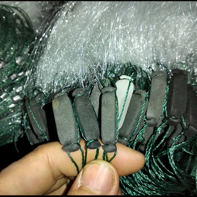 quality H2*L85 M 3 layer sink net gill net fish trap sticky fishing net china outdoor pesca fishing network
