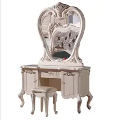 Белый европейский зеркало стол французский мебель для спальни 05