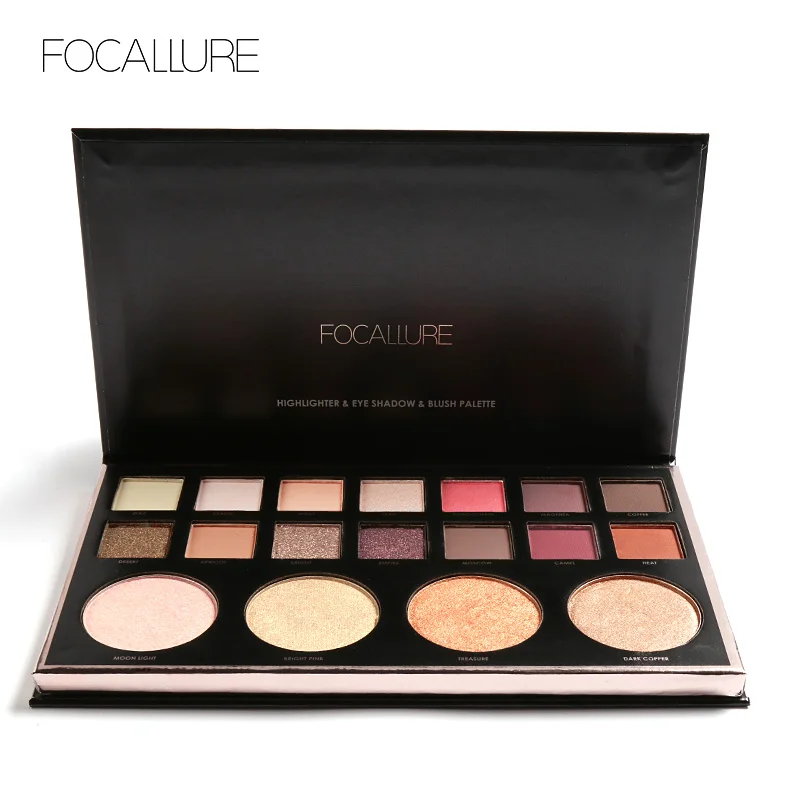 Тени для век Focallure Matte 18 цветов Палетка макияжа хайлайтеры осветляющая косметика