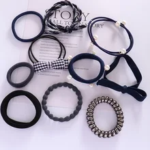 1 комплект, веревка для волос для девочек, оригинальная высокоэластичная головная веревка ручной работы, жемчужная тибетская синяя резинки для волос, кольцевая головка G0409