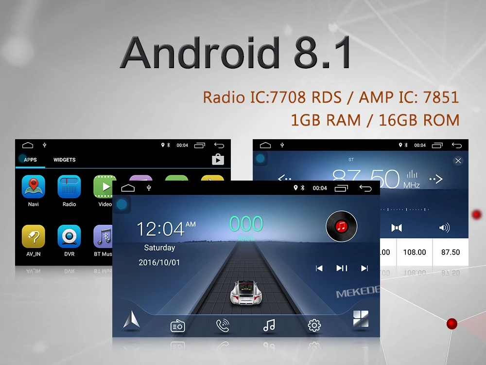 10," 1024x600 HD Quad 4 ядра Android 8,1 автомобильный DVD для hyundai Creta IX25-18 с Оперативная память gps радио навигации
