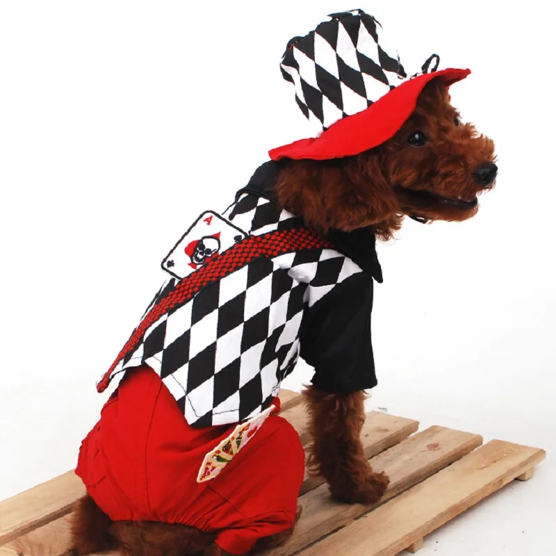 Dog Halloween Costume Magician Pet Small Medium Size Clothes Coat Puppy