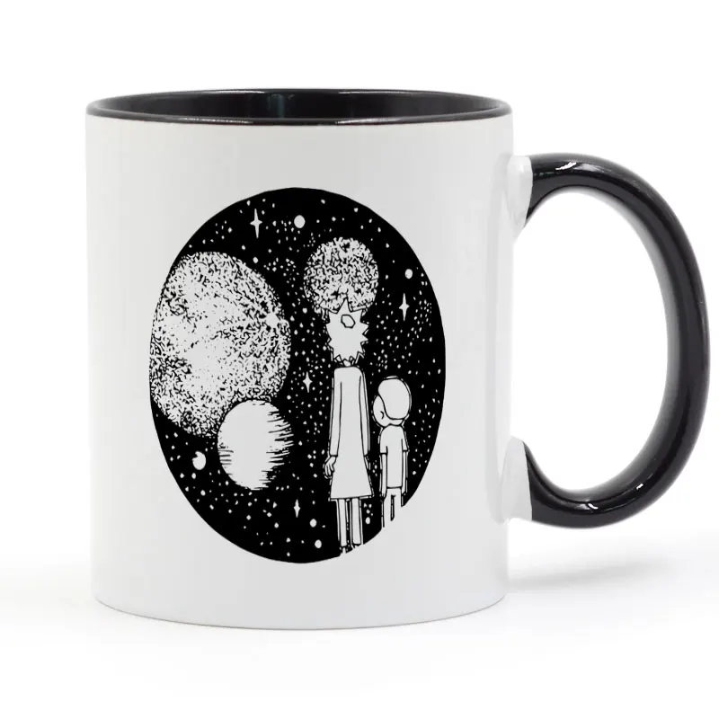 

Rick and Morty in Planet Mug Coffee Milk Ceramic Cup Creative DIY Gifts Home Decor Mugs 11oz GA054