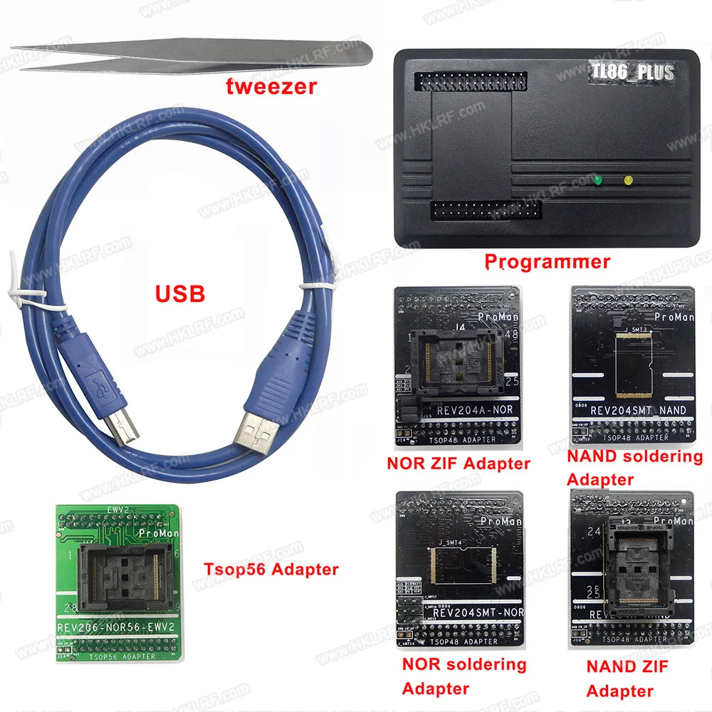 ProMan Профессиональный nand flash Programmer TL86 PLUS NAND NOR + TSOP48 адаптер TSOP56 копия Nand Flash Chip
