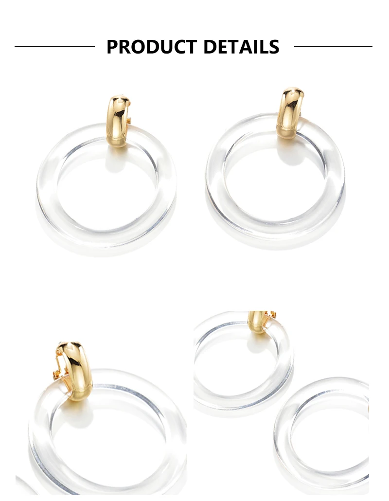 Новые Модные Акриловые ацетатные большие серьги-кольца для женщин, прозрачные круглые преувеличенные серьги, Женские Ювелирные изделия