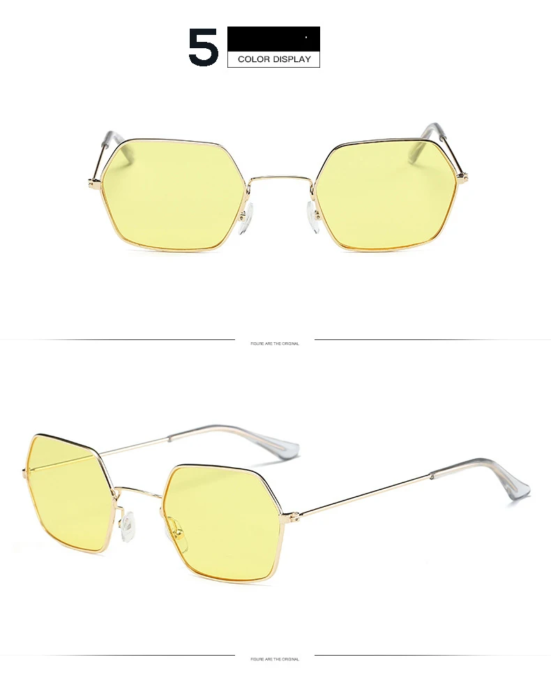 SORVINO, маленькие Кристальные синие шестигранные солнцезащитные очки,, мужские, женские, дизайнерские, крошечные, прозрачные, конфетные, прямоугольные, солнцезащитные очки, Рейв, оттенки SVN45b