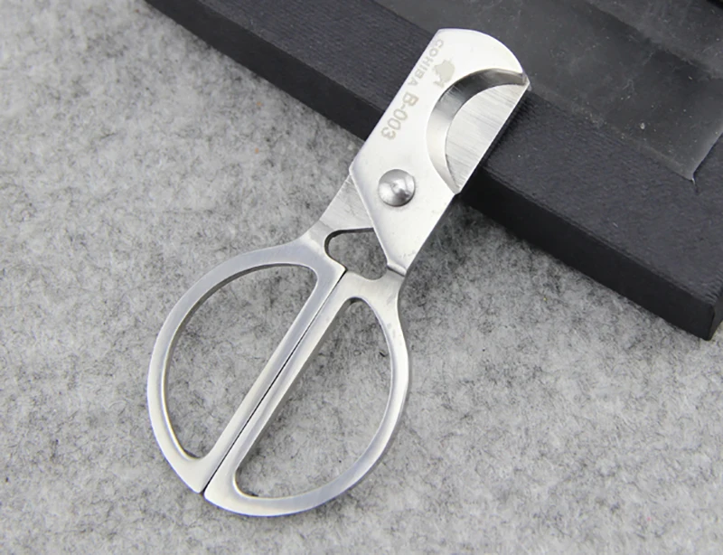 COHIBA Cigar Cutter Carlassic Style Professional Stainless Steel Scissors Silver color Smoker Accessories | Дом и сад