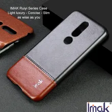 IMAK Ruiyi Series Luxury Skin PU Leather Case for Nokia 6.1 Plus X6 Sirocco Hard PC Back Cover Quality for Nokia x6 Luxury Slim