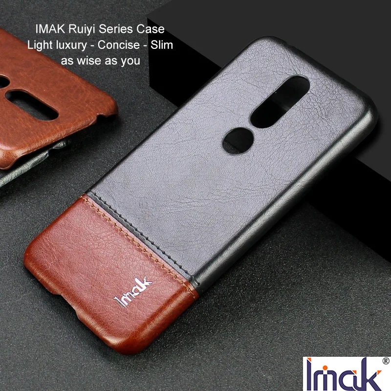 IMAK Ruiyi серия Роскошная кожа из искусственной кожи чехол для Nokia 6 1 Plus X6 Sirocco твердый