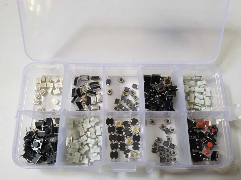 250PCS LOT 10 Types Tactile Push Button Switch Car Keys Remote Key Button Microswitch For Hyunda