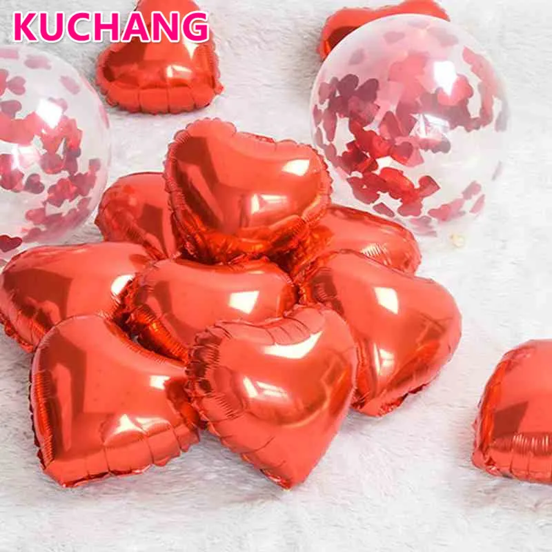 

50pcs/lot 5inch Star Heart Balloons Aluminum Foil Air Balloons Inflatable Balloons Wedding Birthday Party Valentine's Day Decor