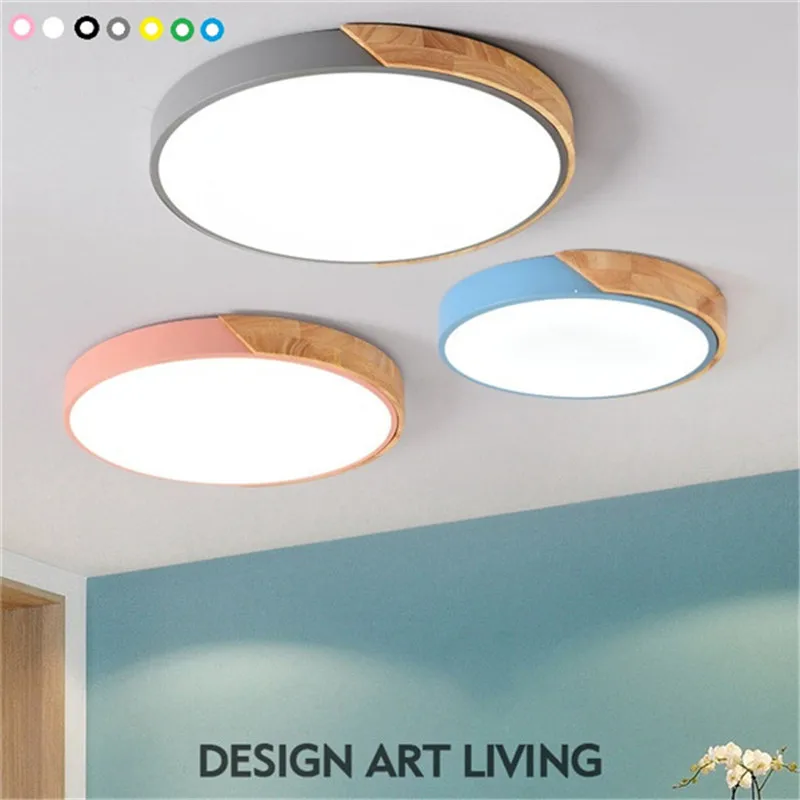 

Colour Macaron LED Ceiling Lamp Ultra-thin Round Square Acrylic Ceiling Light 5cm Thickness for Bedroom Balcony Foyer Lighting