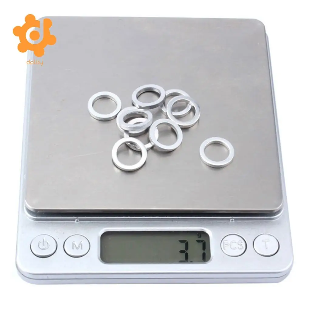 dolity Pack of 10pcs Bike Chainwheel Screw Chainring Washer Gasket Bicycle Dual to Single Chain Wrench Spacer 2mm Thick